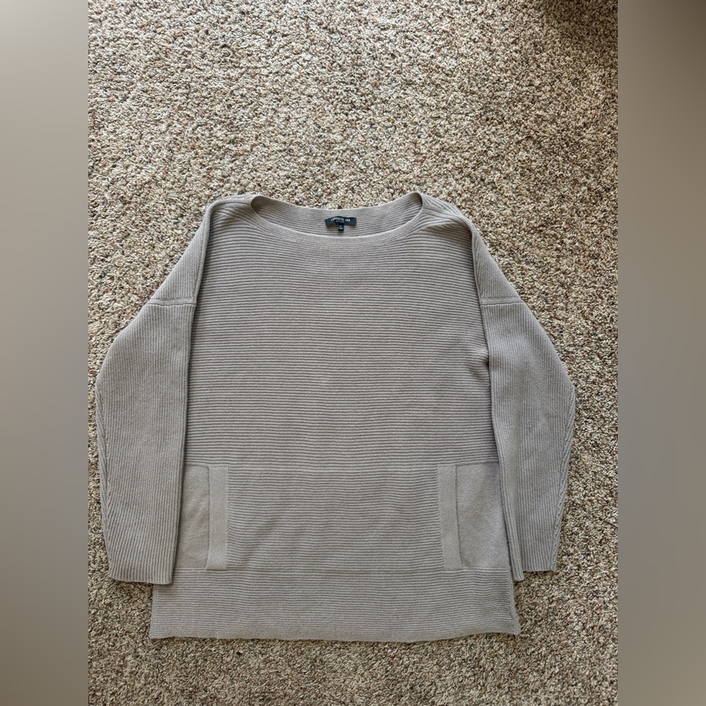 Lafayette 100% Wool Women’s Sweater. Size M/L. Tan/ Brown Color.